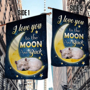 West Highland White Terrier I Love You To The Moon And Back Garden Flag