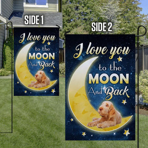 Labradoodle I Love You To The Moon And Back Garden Flag