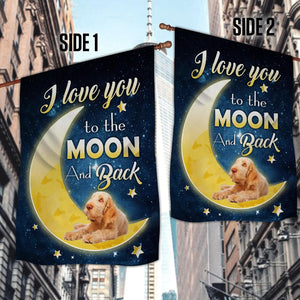 Labradoodle I Love You To The Moon And Back Garden Flag