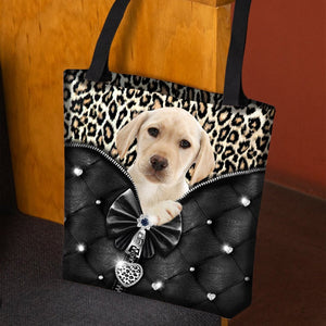 2022 New Release Yellow Labrador All Over Printed Tote Bag