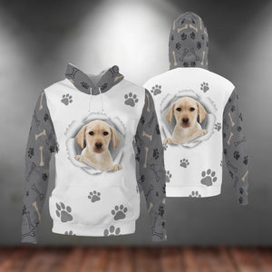 Yellow Labrador-Paw Dog Unisex Hoodie