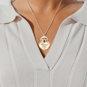 Yellow Labrador -What Greater Gift Than The Love Of Dog Stainless Steel Necklace