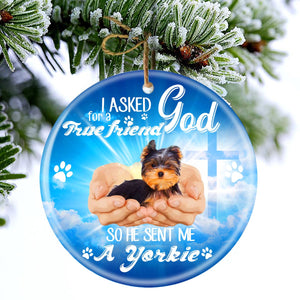 God Send Me A/An Yorkshire Terrier Porcelain/Ceramic Ornament
