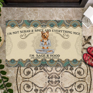 Wish A Mufuka Would-Golden Yorkshire Terrier Doormat