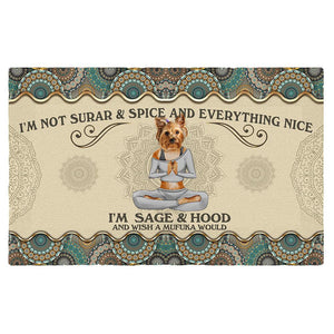 Wish A Mufuka Would-Golden Yorkshire Terrier Doormat