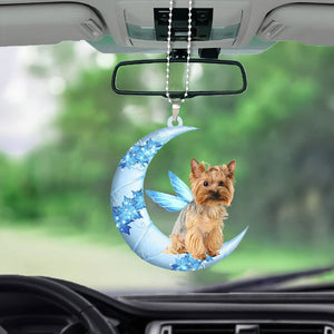 Yorkshire Terrier / Yorkie Angel From The Moon Car Hanging Ornament