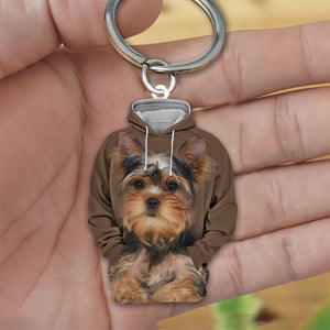 Yorkshire Terrier 02 3D Graphic Hoodie Acrylic Keychain