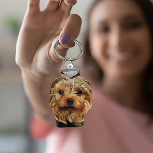 Yorkshire Terrier 3D Graphic Hoodie Acrylic Keychain