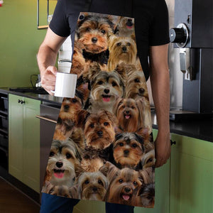 A Bunch Of Yorkshire Terriers Apron/Great Gift Idea For Christmas