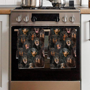 A Bunch Of Gordon Setters Kitchen Towel