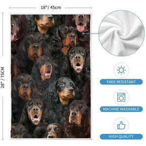 A Bunch Of Gordon Setters Kitchen Towel