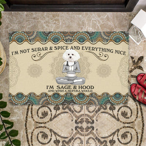 Wish A Mufuka Would-Bichon Frise Doormat