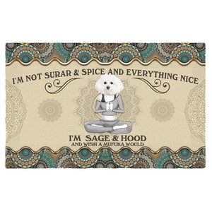 Wish A Mufuka Would-Bichon Frise Doormat