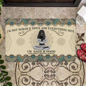 Wish A Mufuka Would-Black Cocker Spaniel Doormat