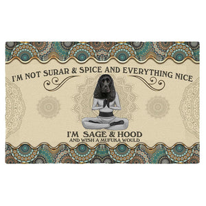 Wish A Mufuka Would-Black Cocker Spaniel Doormat