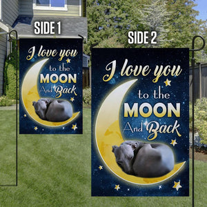 Greyhound I Love You To The Moon And Back Garden Flag