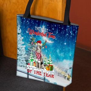 Husky Christmas Tote Bag