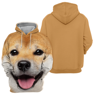 Unisex 3D Graphic Hoodies Animals Dogs Shiba Inu Akita Happy