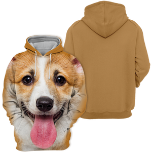 Unisex 3D Graphic Hoodies Animals Dogs Welsh Corgi Puppy Smile