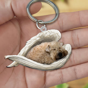 wheaten terrier 1 Sleeping Angel Acrylic Keychain