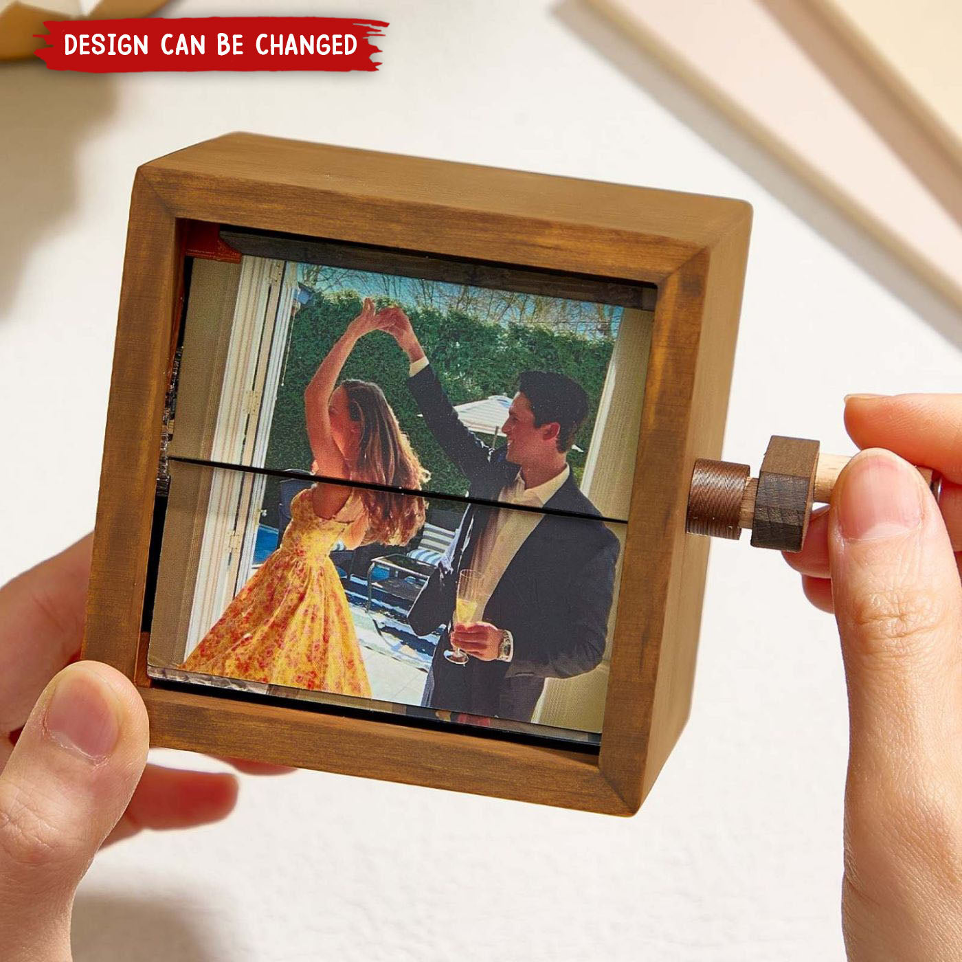 Custom Photo Flipbook Frame Animation Machine Mechanical Hand-cranked Photo Album Baby Photo Cube Frame Baby's Firsts