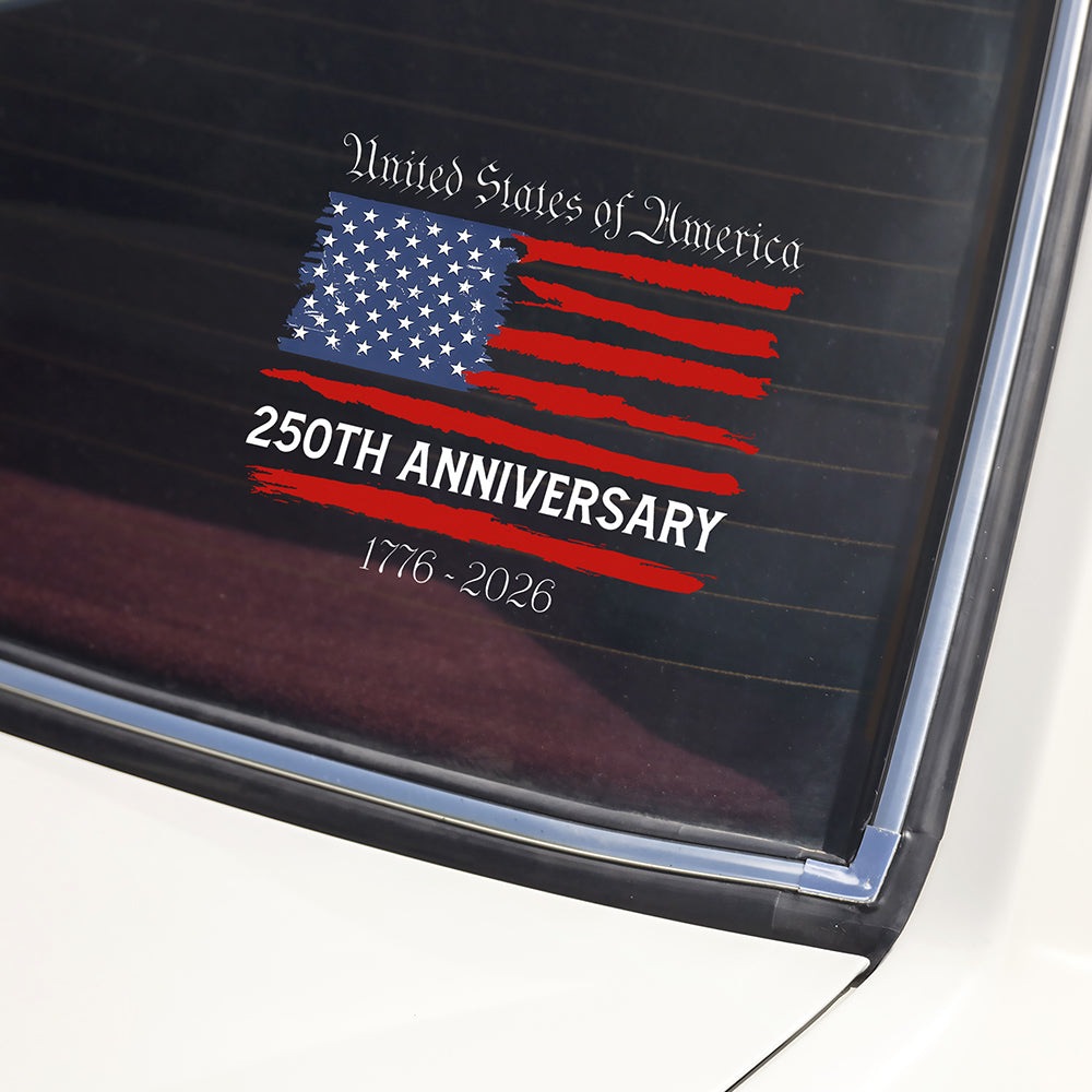 USA 250th Anniversary Semiquincentennial Car Window Decal Sticker