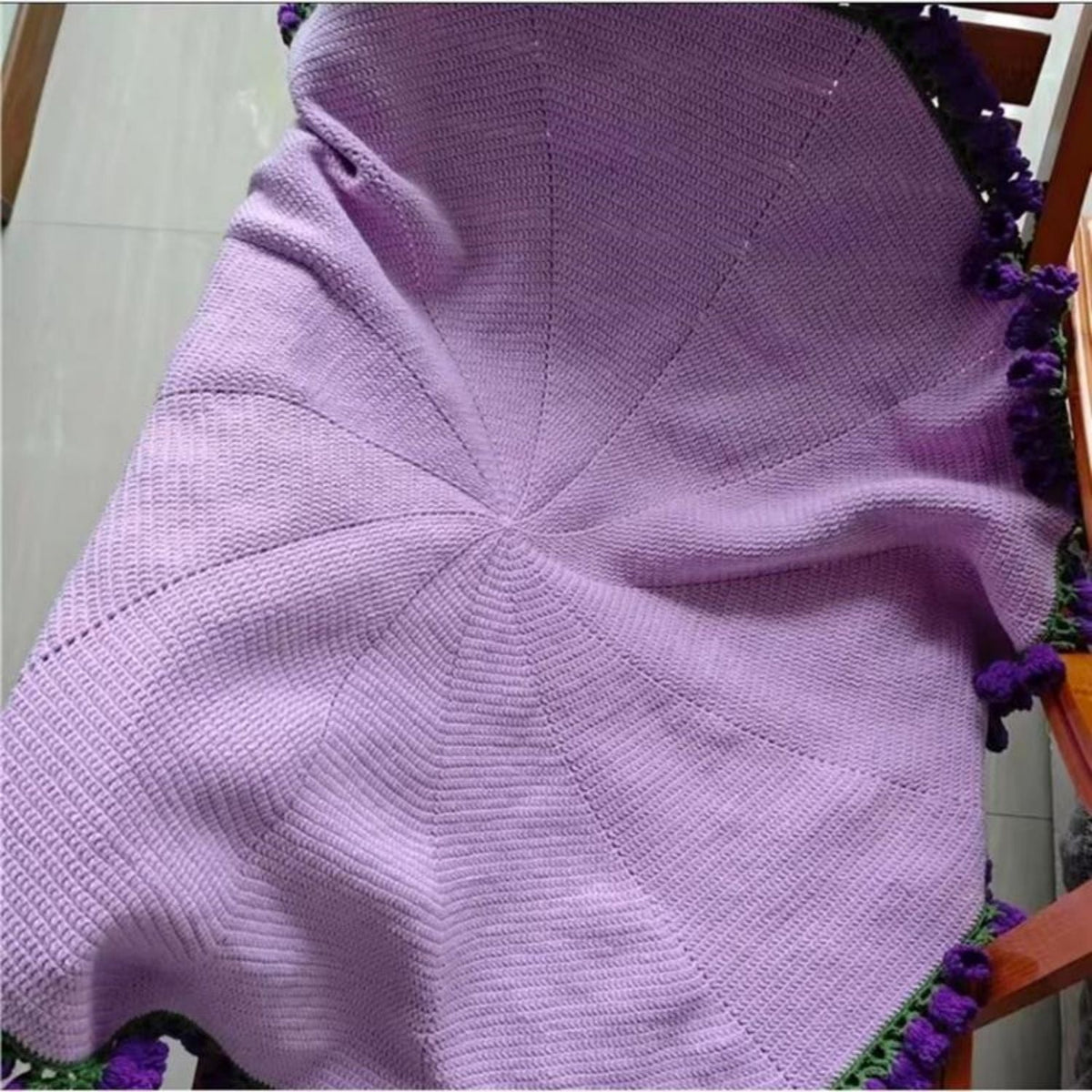 Hand-Knitted Rose Blanket - Gift for Mother's Day, Valentine's Day