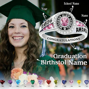 Personalized Engraved College & High School Graduation Ring, Graduation Gift