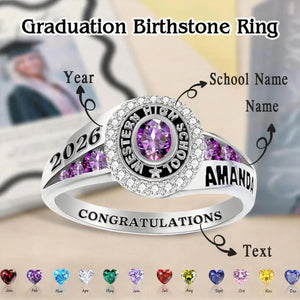 Personalized Engraved College & High School Graduation Ring, Graduation Gift