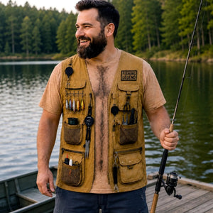 Personalized Fishing Legend Printed Classic Tee, Creative Gift for Men Who Love Lakeside Fishing