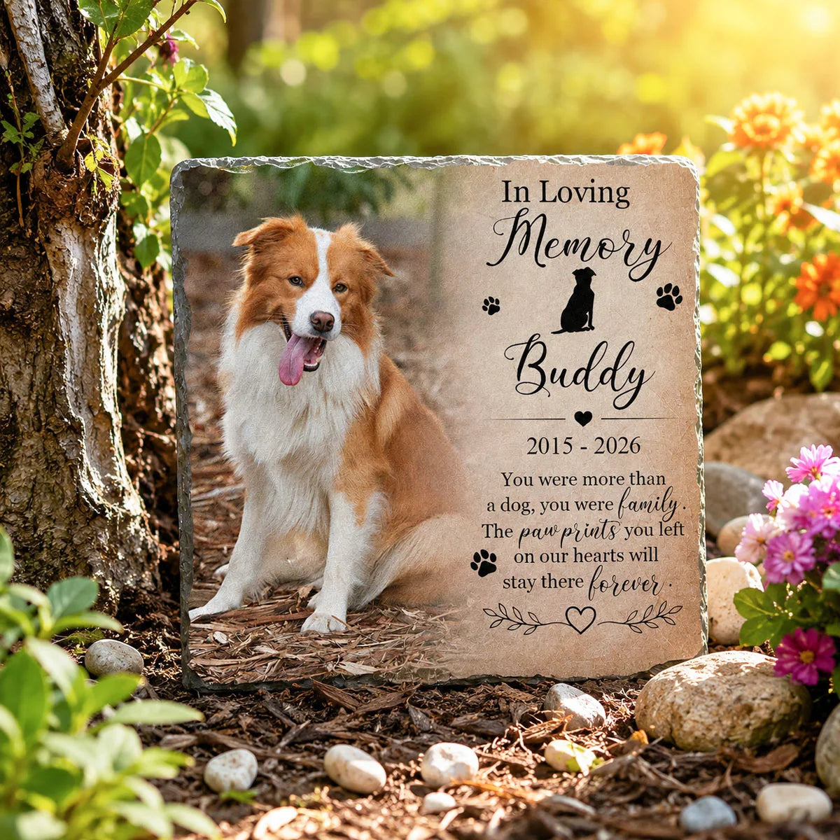 You Were More Than A Pet - Personalized Pet Photo Memorial Stone