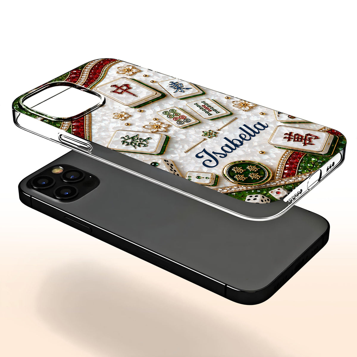 Mahjong Social Club, Personalized Clear Phone Case, Gift For Mahjong Lovers