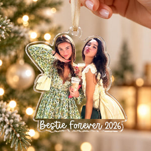 Custom Photo Ornament, Large Family Christmas Ornament , Personalized Picture Acrylic Ornament, Christmas Gifts, Photo Keepsake