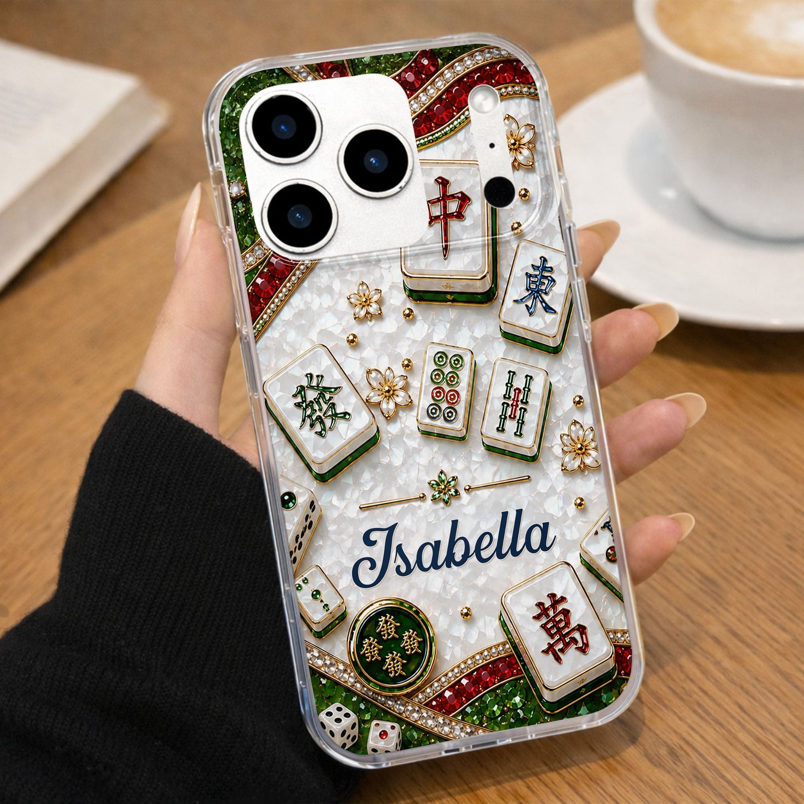 Mahjong Social Club, Personalized Clear Phone Case, Gift For Mahjong Lovers
