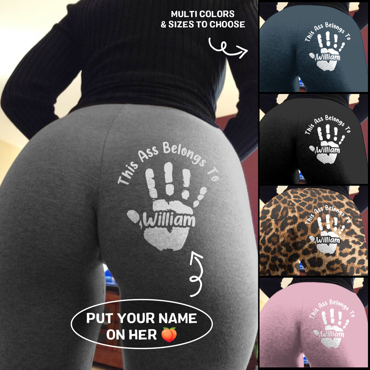 Reserved For One Lucky Hand - Personalized Women Leggings - Gifts For Wife, Anniversary