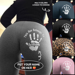 Reserved For One Lucky Hand - Personalized Women Leggings - Gifts For Wife, Anniversary
