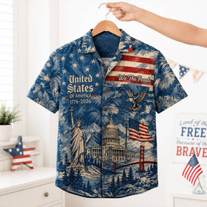 Land Of The Free Hawaiian Shirt - Personalized Gifts For Patriots