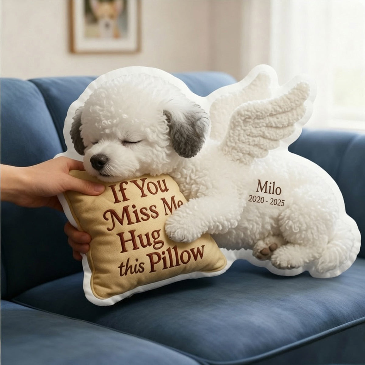 Dog Memorial Custom Shaped Pillow - Custom Photo Gifts For Dog Lover