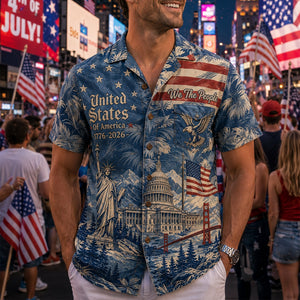 Land Of The Free Hawaiian Shirt - Personalized Gifts For Patriots
