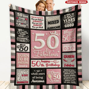 Personalized Birthday Blanket - Happy Birthday Gift