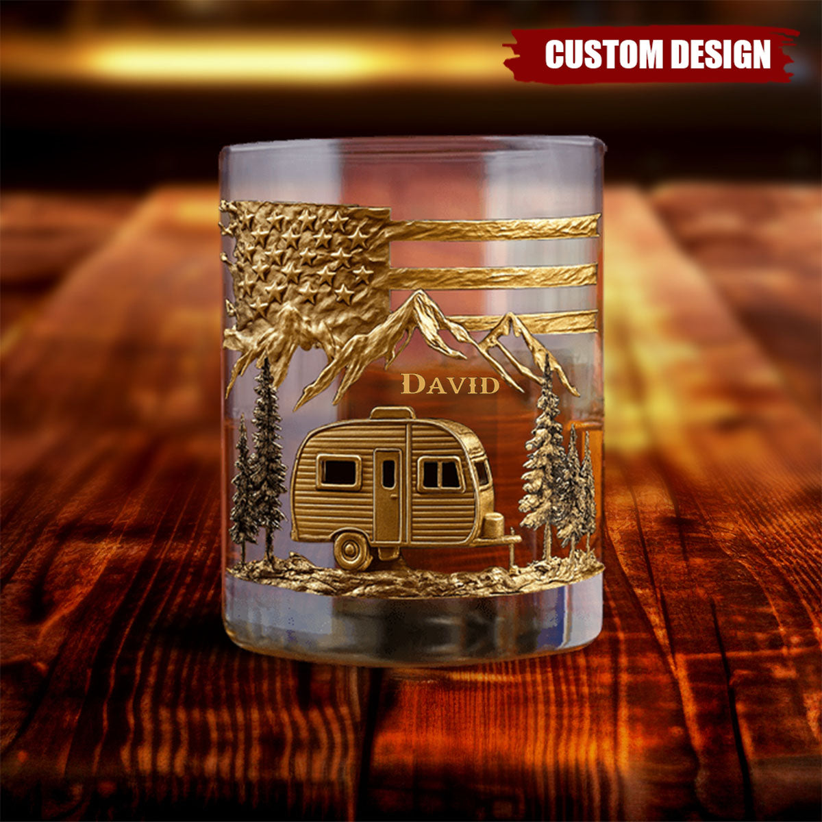 Campfire & Whiskey - Personalized Camping Whiskey Decanter Set