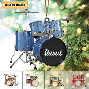 Personalized Drum Set Christmas Ornament Gift For Drummer Player - New Release