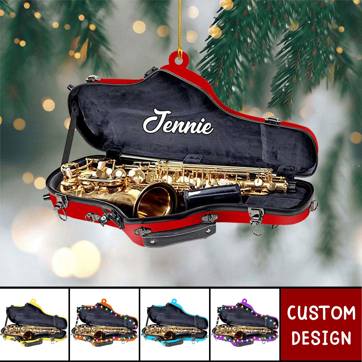 Personalized Saxophone Christmas Ornament Gift For Saxophone Player-20 ...