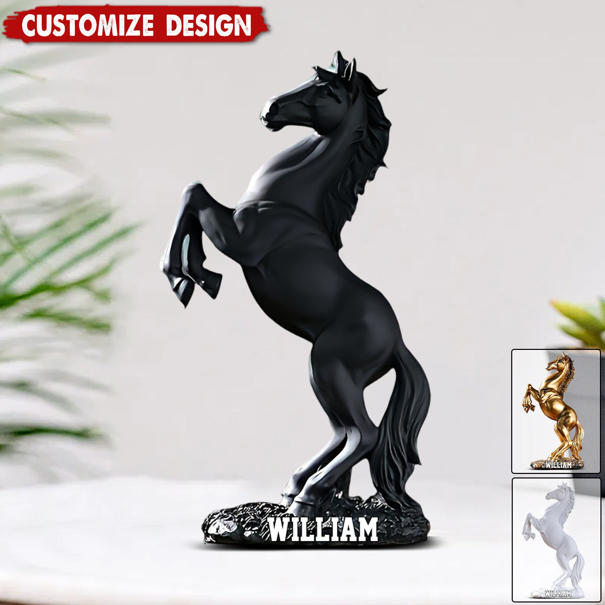 Art Deco Acrylic Horse Plaque-Living Room, Bedroom, Study Room Ornament, ldeal Gift for Equestrian Enthusiasts