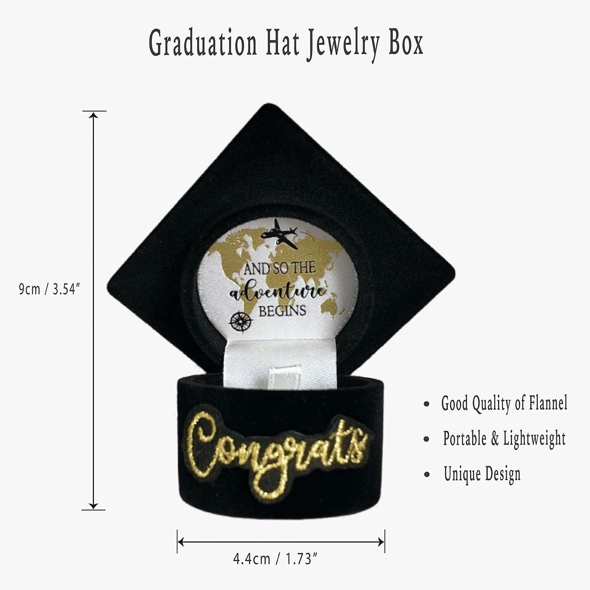 Graduation Necklace Compass 18K Gold Plated With Gift Box