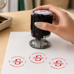 Custom Address, Name & Monogram - Personalized Stamp