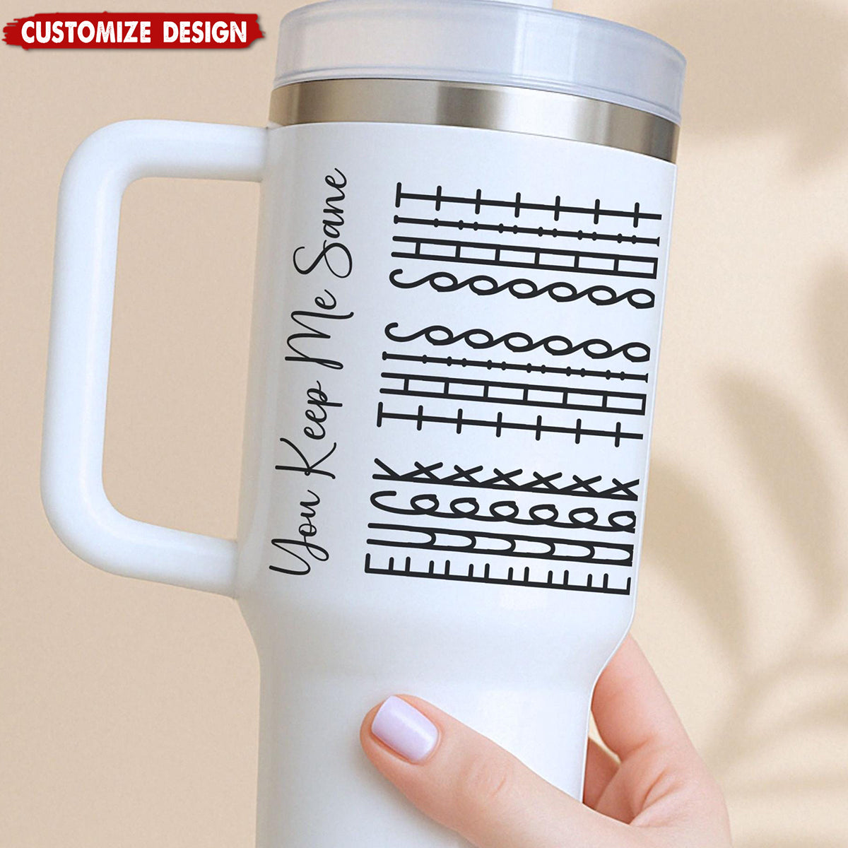 Let The Tumbler Do The Talking-Personalized Fk This Sh*t Tumbler-Gift For Best Friends, Sisters, Family Members, Coworkers