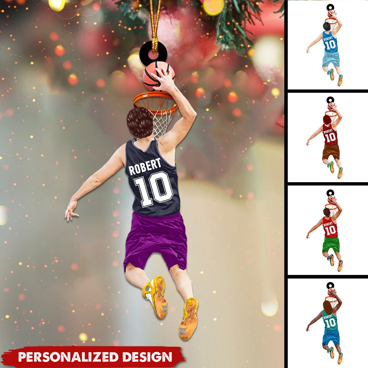 Personalized Basketball Player Jumping Dunking Ornament-Gifts For Basketball Lovers-New Release