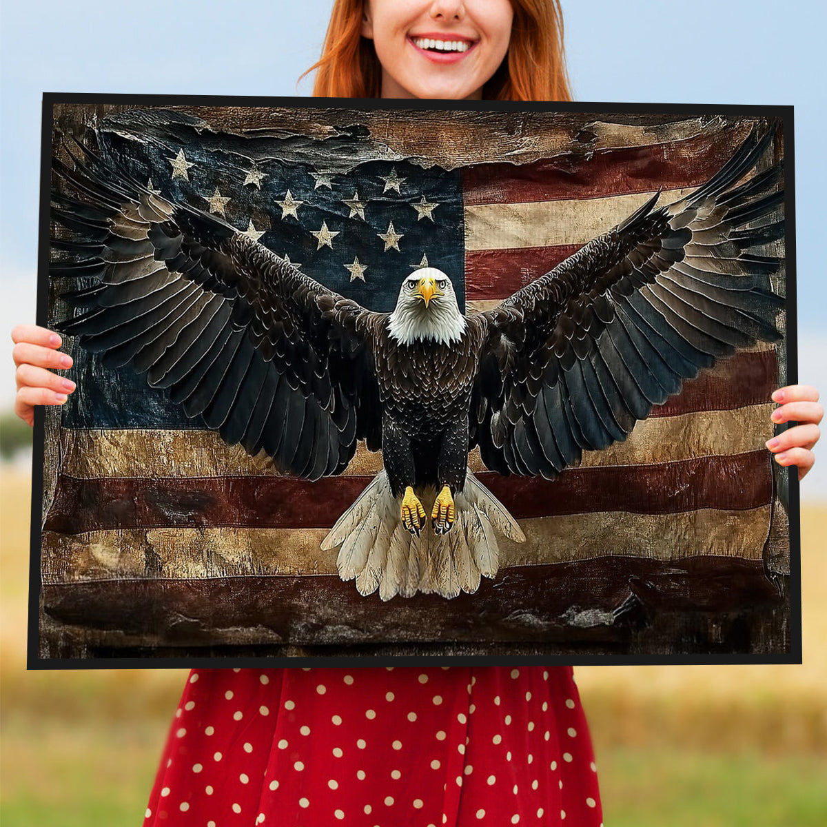 July 4th Eagle Poster-Gift For Christians, Eagle Lovers