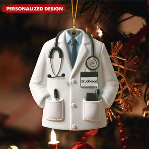 Personalized Doctor Blouse Christmas Ornament-Gifts For Medical Grad Healthcare Worker